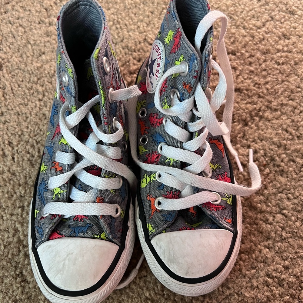 Kids Converse Dino Print Grey - 11